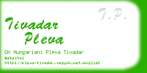 tivadar pleva business card